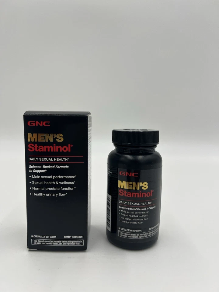 60ct GNC Men's Staminol Daily Sexual Health Capsules Exp 3/2023