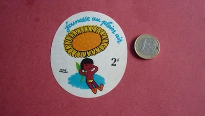 AUTOCOLLANT /  JEUNESSE EN PLEIN AIR  * 7,5 CM X 6,5 CM * - Photo 1/2