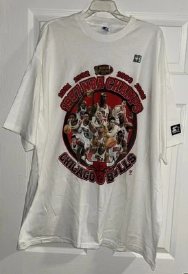 CHICAGO BULLS 1997 СТАРТОВЫЙ ЧЕМПИОНАТ ФУТБОЛКА XXL новый без ярлыков - Изображение 1 из 4