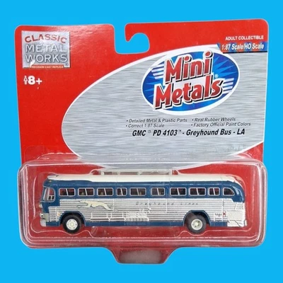 Mini-Metals 32102 GMC PD-4103 Greyhound Bus Los Angeles Destination HO Scale - Image 1 of 4