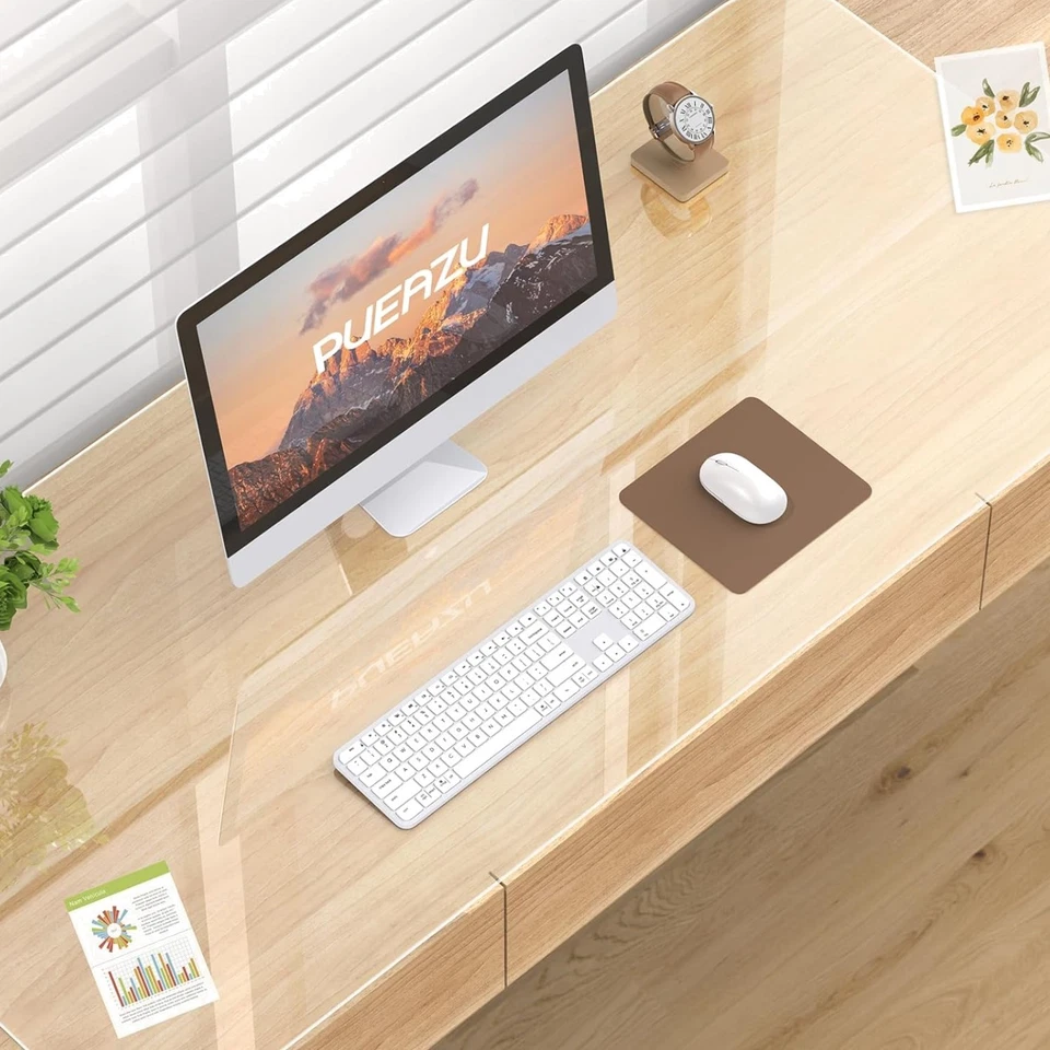 Schreibtischmatte PVC transparent 120x60cm rutschfest  Büro Kinder - Bild 1 von 4