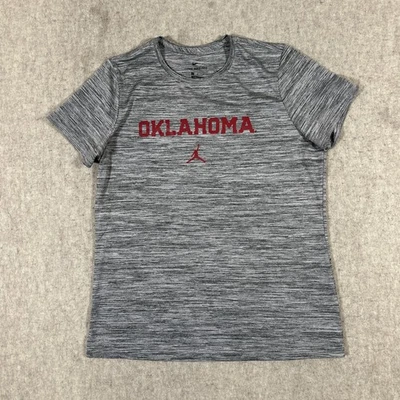 NIKE Jordan OKLAHOMA SOONERS Shirt Women’s Medium? Gray Jumpman - Image 1 of 4
