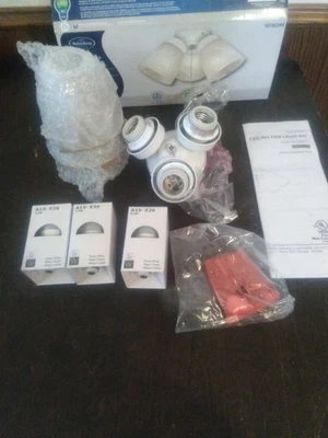 Harbor Breeze Ceiling Fan Light Kit #0745344 White Finish Alabaster Glass - Image 1 of 3