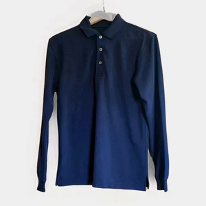 Polo de golf Grand Slam manga larga azul marino para hombre pequeño • Nuevo sin etiquetas - Imagen 1 de 13