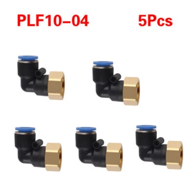 5Pcs Female Thread Pneumatic Elbow Connector PLF10-04 10mm OD HOSE 1/2'' Thread - Image 1 of 4