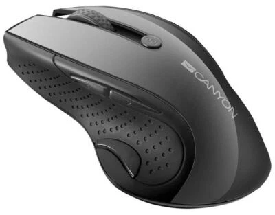 Wireless Optical Mouse with Blue LED Sensor, Gloss Black - CANYON - Image 1 of 4
