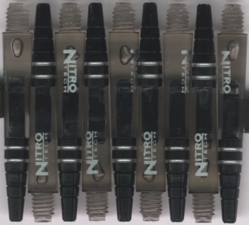 NitroTech Smoke Short Polcarbonate/Aluminum Top Dart Shafts: 1 set of 3 - Image 1 of 4