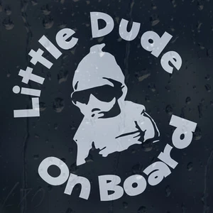 Funny Hoody Little Dude On Board Car Decal Vinyl Sticker For Window Bumper - Picture 1 of 1