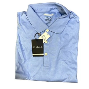 Jos. A. Bank Men's Blue Comfort Stretch Traditional Fit Interlock Polo Shirt XXL - Picture 1 of 3