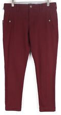 Men Trousers Red HARMONT & BLAINE 46 Burgundy Narrow Fit Pocketed Stretch