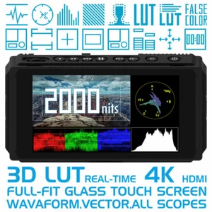 C50 Camera Field Monitor 5" HD IPS Touch Screen 3G SDI 3D LUT 4K HDMI 2000nit - Picture 1 of 12