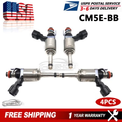 Conjunto de 4 Novos Injetores de Combustível CM5E-BB Para Ford Focus 2012-18 2.0L L4 EcoBoost GDI - Imagem 1 de 4