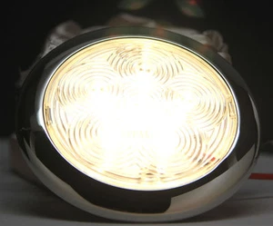 Pactrade Marine Bus Boat Trailer RV LED Bright Slim Ceiling Light S.S. 4.33"D - Imagen 1 de 4