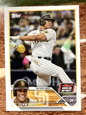 2023 Topps Series 1 2023 Topps Rip Party Juan Soto #1 Very Rare - Image 1 of 4