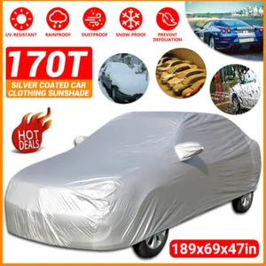 Full Car Cover for Outdoor Sun Dust Scratch Rain Snow Waterproof Breathable - Picture 1 of 13