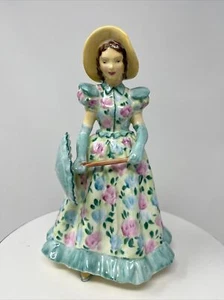 RADNOR Lady ABBE ANNE With Parasol Made in England Bone China Spring Floral - Picture 1 of 9