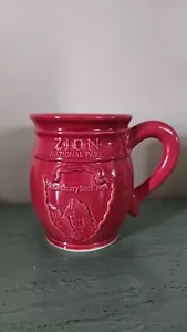 Taza de café roja Parque Nacional Zion EE. UU. 20 OZ - Imagen 1 de 6