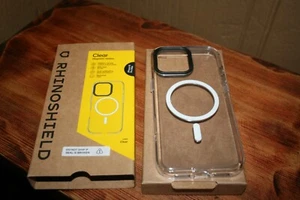 FUNDA TRANSPARENTE RHINOSHIELD MAGSAFE IPHONE 16 PRO MAX ANILLO CÁMARA NEGRO CRISTALINO - Imagen 1 de 10