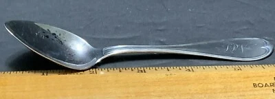 Jackson & Many Moneda CUCHARA de Plata Antigua 5 7/8" Cucharadita 3 Letras Monograma Siglo XIX Foto 1 de 4