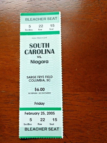 RARE 2005  SOUTH CAROLINA GAMECOCKS vs NIAGARA G21 Cover