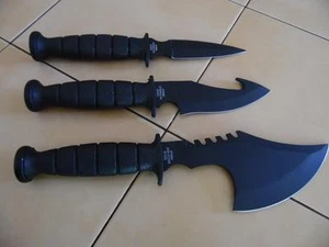 SURVIVAL KNIVES (Set of 3) with FREE Sheath that slips through your belt NEW! - Picture 1 of 12