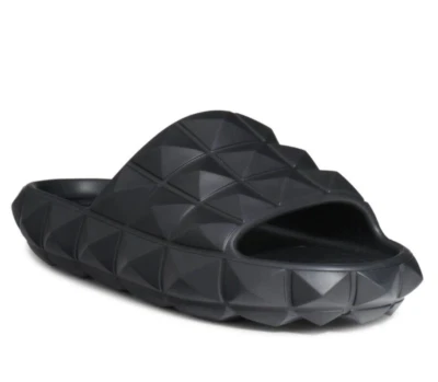 Valentino Garavani Women's Roman Stud Turtle Slides Sandals Black Size 37 / US 7 - Image 1 of 4