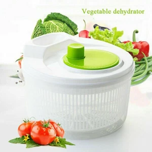 Large Salad Spinner Vegetable Veg Leaf Herb Dryer Drainer Colander Plastic bowl - Picture 1 of 9