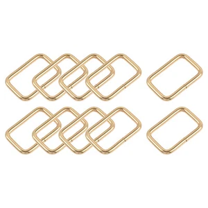 Metal Rectangle Ring Buckles (32x20x3.7mm) 30pcs, Webbing Belt Buckle Gold Tone - Picture 1 of 5