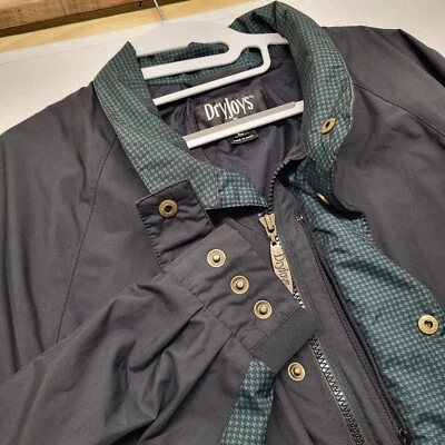 Footjoy DryJoys 雨衣男式大号黑色风衣外套全拉链聚酯纤维 — 第 1/4 张图片