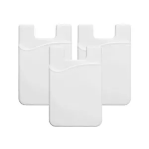 2 × Smart White Silicone Mobile wallet Card 3M Credit Card Cash Holder IPhone - Photo 1 sur 1