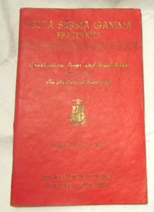 Delta Sigma Gamma Fraternity Rules and Regs Booklet, 1942, SJSC - Picture 1 of 4