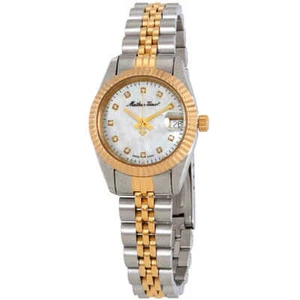 Mathey-Tissot Mathey II Quartz Crystal MOP Dial Ladies Watch D710BI - Picture 1 of 3