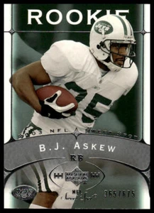 2003 Upper Deck Sweet Spot #150 B.J. Askew #/675 - Picture 1 of 2