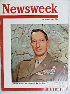 Newsweek Magazine December 15,1952  General Mark W. Clark  VINTAGE ADS