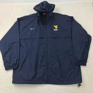 Nike West Virginia Mountaineers Jacket Mens 2XL XXL Blue Windbreaker Football - Picture 1 of 14