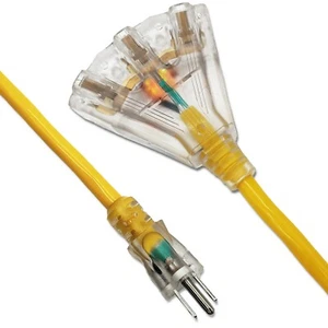 Cables de extensión de calibre 14 de alta resistencia múltiples salidas SJTW iluminados interiores/exterior - Imagen 1 de 13