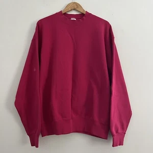 Vintage 90s BVD Distressed Blank Hot Pink Pullover Sweatshirt XL Made in USA - Bild 1 von 6