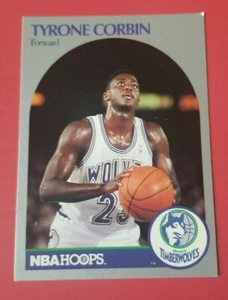 1990-91 Hoops Minnesota Timberwolves Basketball Card #186 Tyrone Corbin - Picture 1 of 2