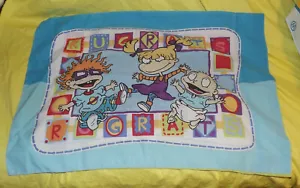 🔥FUNDA DE ALMOHADA ESTÁNDAR NICKELODEON RUGRATS 1999 VINTAGE 2 CARAS 20" X 30" - Imagen 1 de 3