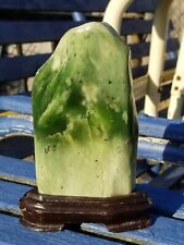 ANTIQUE CHINESE JADE SCOLAR STONE CARVED ROCK MOUNTAIN HEALING BUDDHA SCULPTURE 