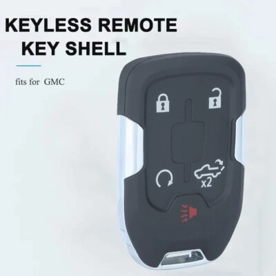Remote Car Key Shell Case 2019-2023 Chevrolet Silverado GMC Smart 5 Buttons Fob - Image 1 of 4