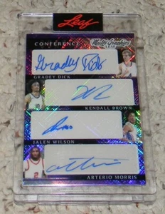 22-23 Leaf Multigraphs - Gradey Dick, Brown, Wilson, Morris Rookie Auto - #17/20 - Picture 1 of 2