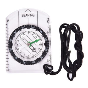 1pc Outdoor Hiking Camping Compass Map Scale Ruler Multifunctional Equipm abJCKE