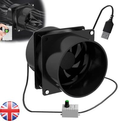 Exhaust Fan Shed Ventilator Extractor Fan for Laundry Room Kitchen Window Black - Image 1 of 4