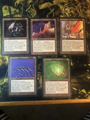 MTG Italian Legends Mana Battery Set (1) Of Each W,U,B,R,G Uncommons Excellent - Image 1 of 2