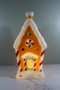 11 Zoll Blasform Tischplatte Lebkuchenhaus Urlaubszeit Innen LED Licht Batterie - Bild 1 von 4