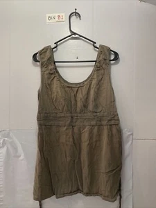 Sonoma Olive Green Cotton Empire Waist Tank Top SHIRT woman’s size L GUC EMPIRE - Bild 1 von 3