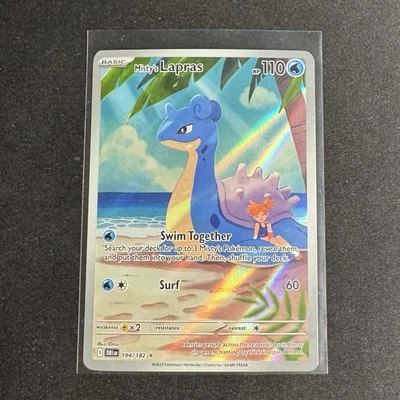 Pokémon TCG Destined Rivals Misty's Lapras 194/182 NM Illustration Rare Holo - Image 1 of 2
