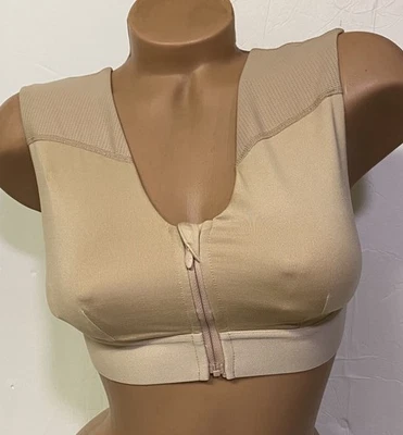 Sujetador Tommie Copper® para mujer soporte para hombros compresión beige con cremallera talla S/P Foto 1 de 4