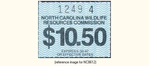 HALFPRICEHUNT North Carolina 1986 CF 1986 $10.50 - Image 1 of 1
